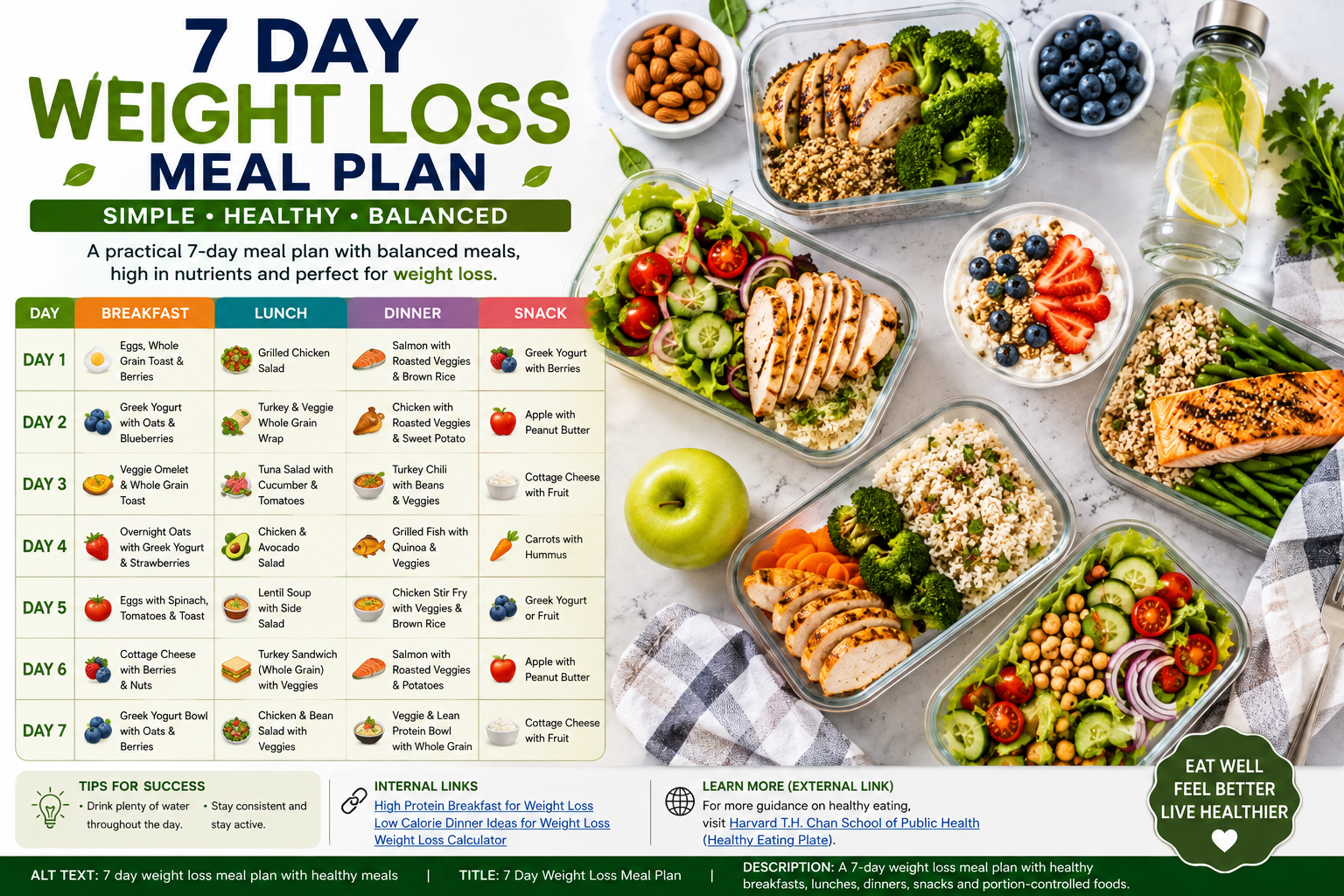 7 day weight loss meal plan