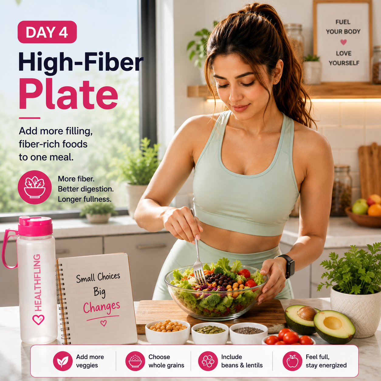 HealthFling high fiber foods challenge
