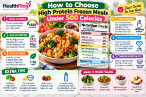 how to choose high protein frozen meals under 500 calories