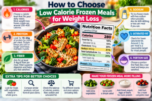 how to choose low calorie frozen meals