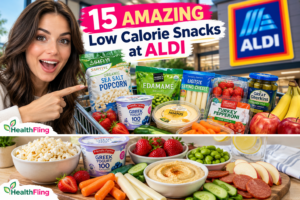 Healthy Aldi snack ideas with protein fruit vegetables and hummus