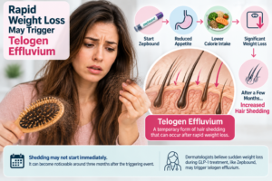 does Zepbound cause hair loss and telogen effluvium after rapid weight loss