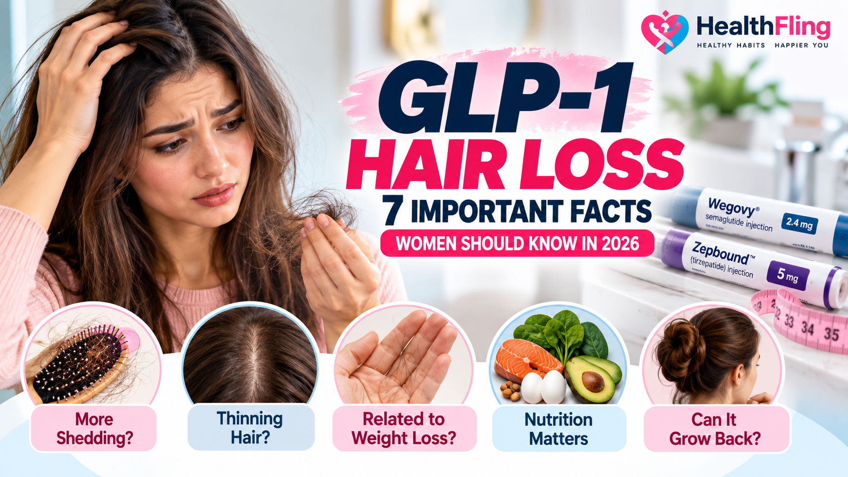 GLP-1 hair loss in women using weight loss medications