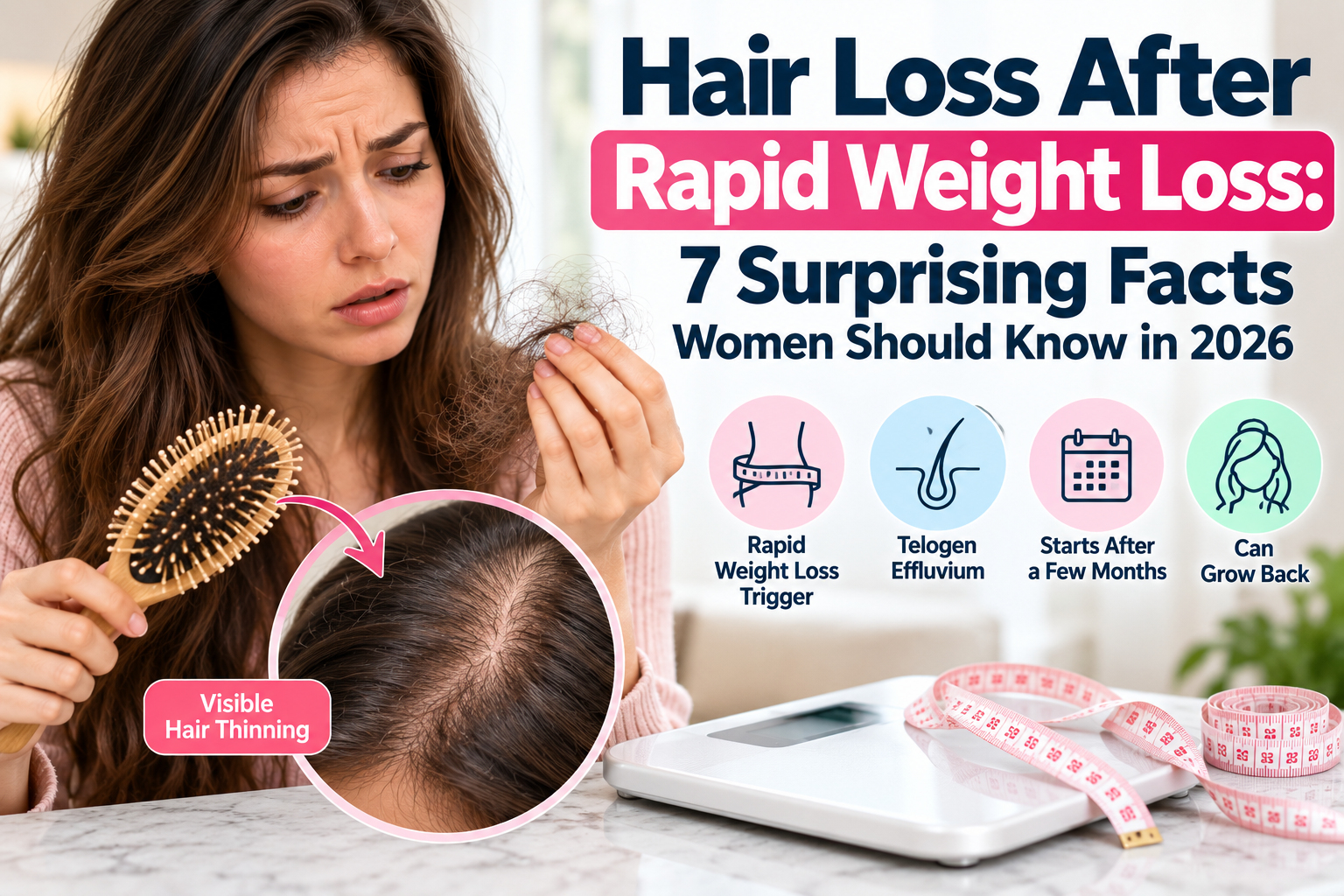 hair loss after rapid weight loss in women
